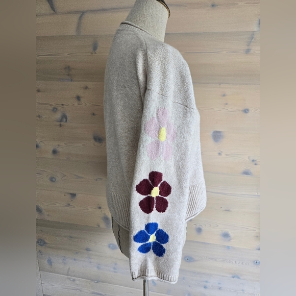 Madewell Belmore Floral Sleeve Pullover Sweater - Picture 3 of 9